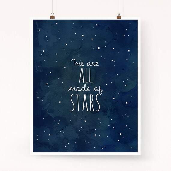 We Are All Made of Stars wall art astronomy print cosmos We Are All Made of Stars wall art astronomy print cosmos