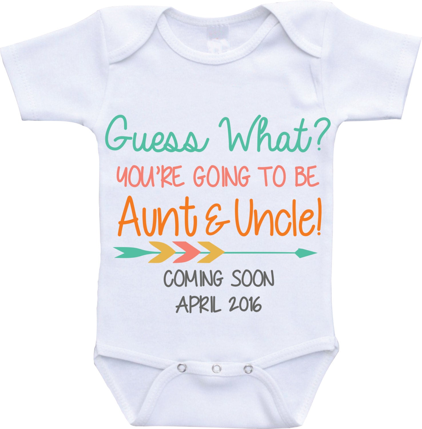 Aunt and Uncle Pregnancy Announcement Onesie Uncle and Aunt