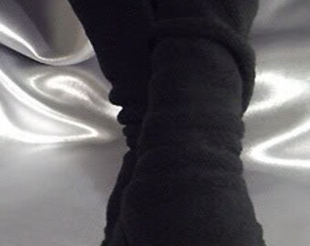 X Long fleece fingerless gloves arm warmers