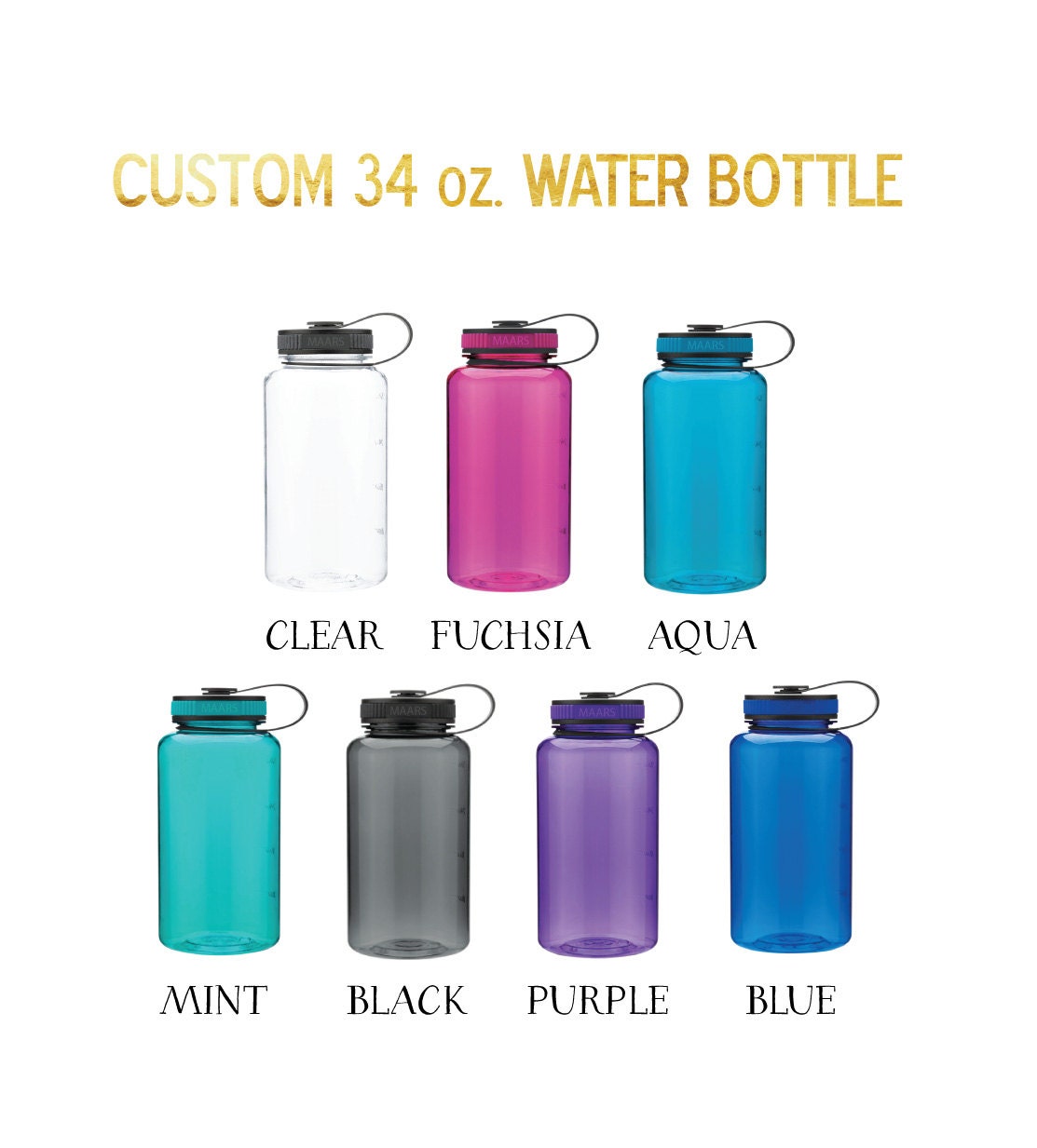 Custom 34 oz. Water Bottle