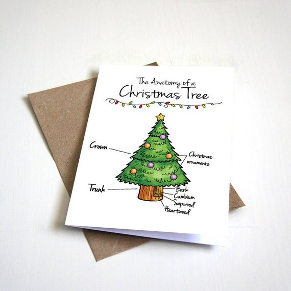 Items similar to Anatomy of a Christmas Tree Geek Christmas Card