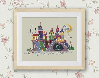 BOGO FREE! Hogwarts Cross Stitch Pattern, Hogwarts School of Witchcraft and Wizardry, Harry Potter xStitch Chart PDF Instant Download #016-1