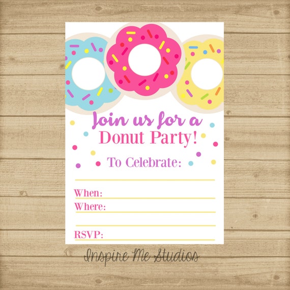 Donut Party Invitations 9