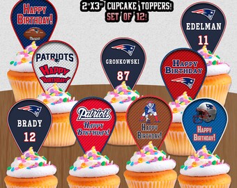 Nfl cupcake topper | Etsy