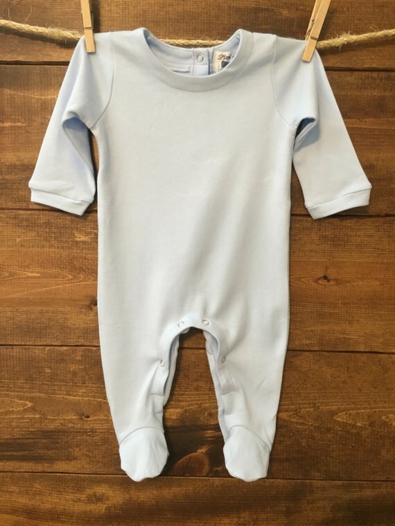 RTS Blank Baby Blue Footed Sleeper