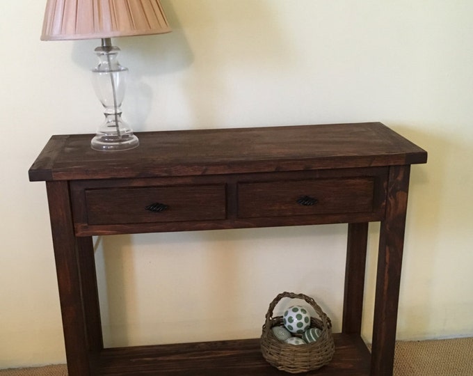 Rustic Solid Wood Console |Handmade Sofa Table | Solid Wood Farmhouse Sofa Table | Entryway Table | Buffet Table | Rustic Sofa Table