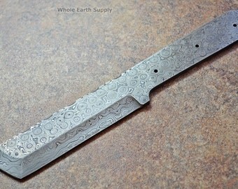 Damascus Knife Blank Blade Making Tanto Hunting Skinning Skinner Best Steel Blanks Blades Custom Knife Making High Carbon Best K-BLANK-04