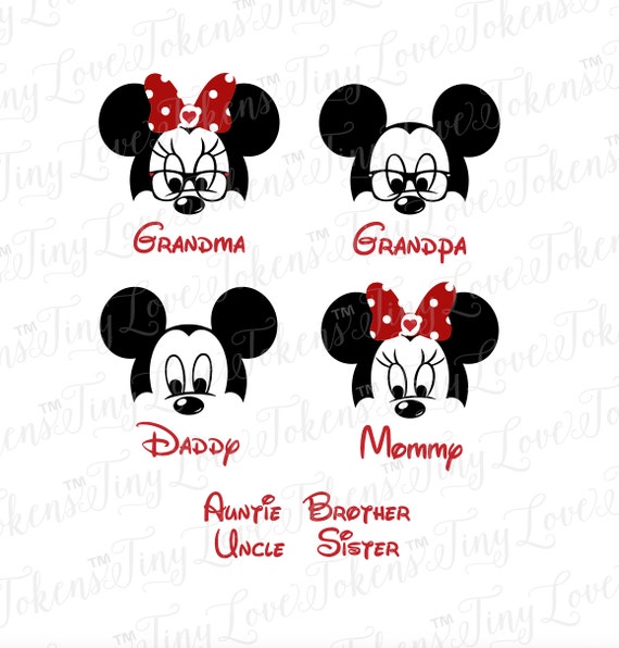 Download Disney Family SVG Design for Silhouette and by TinyLoveTokens