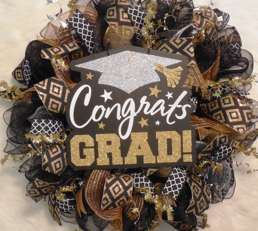 Graduation Wreath Graduation Decoration Congrats Grad