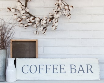 Coffee sign | rustic wood sign | coffee wood sign | rustic wall decor | 27" x 7.25"