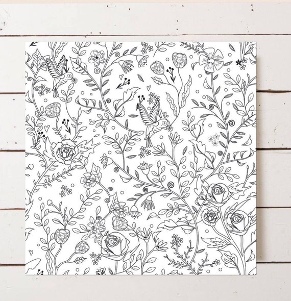 Adult Coloring Page Canvas Adult Coloring Pages by PrintedonCanvas