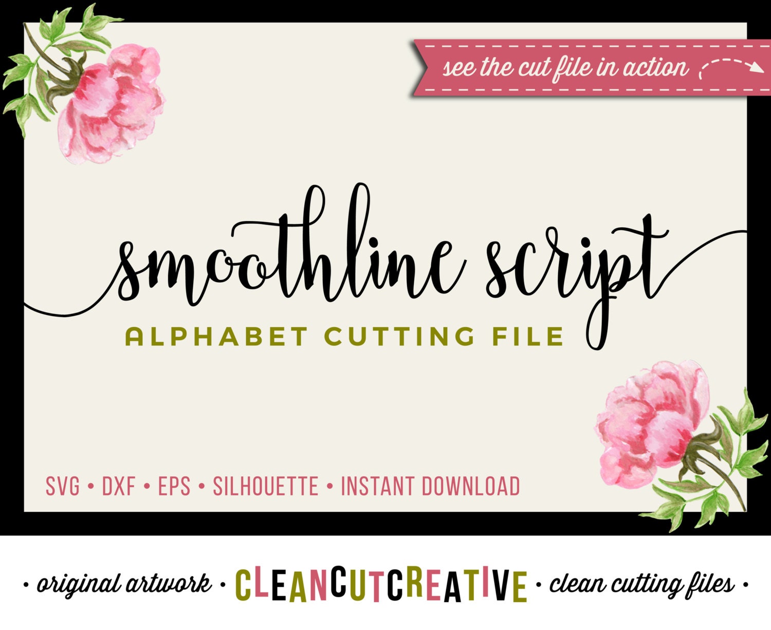 Download Full Alphabet SVG Fonts Cutfile - Modern Handwritten ...