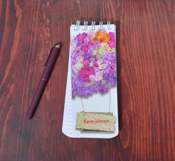 Spiral Bound Personalized Note Pad With by TheEnchantedEnvelope