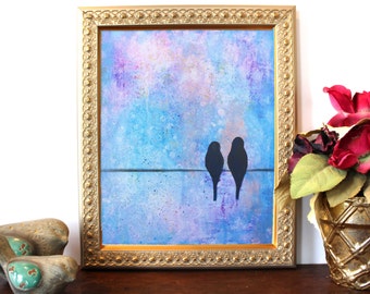 birds on a wire art | etsy birds on a wire art | etsy