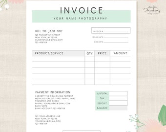 Wedding Photography Invoice Template.Photography Invoice 