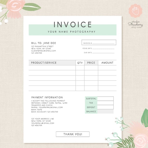 Invoice Template Graphy Invoice Business Invoice