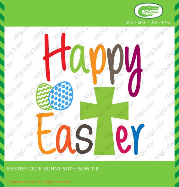 Download Items similar to Happy Easter Frame Quote Message SVG DXF ...