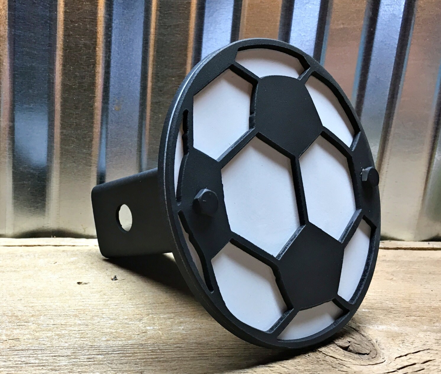 Soccer Ball Hitch Cover by MCWelding on Etsy