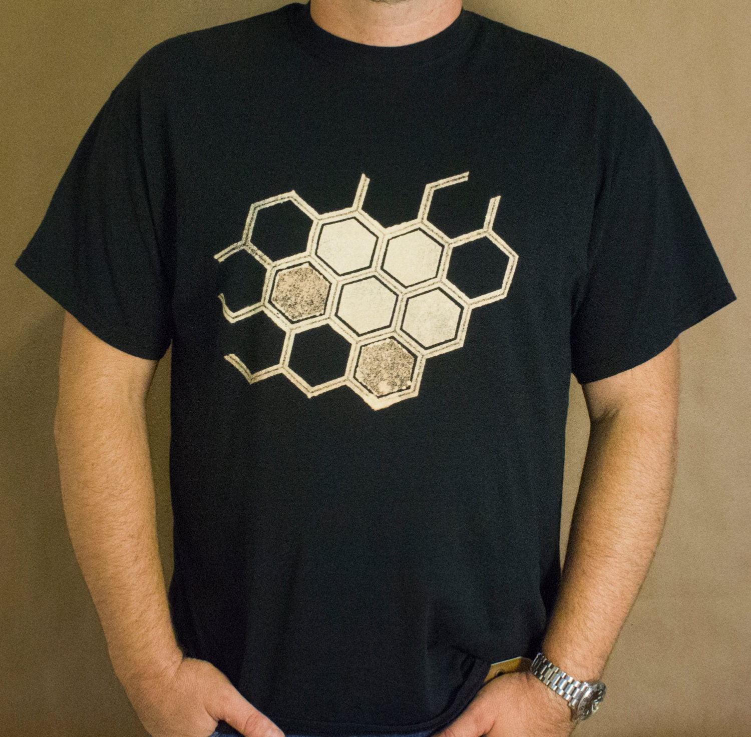 honeycomb material t shirt