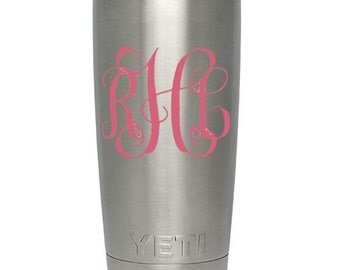 Yeti Decal // Cup Decal // Yeti Monogram // Yeti Decal For Women // Monogram Decal // Free Shipping // Wonderfully Made Creations