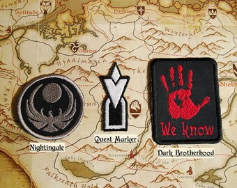 Choose One: Skyrim inspired Iron on Patch (Free Shipping)