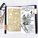 Planner Stencil, Bullet Journal Stencil, Nature, Flowers Stencil - fits A5 journal & Midori Regular (Nature L)