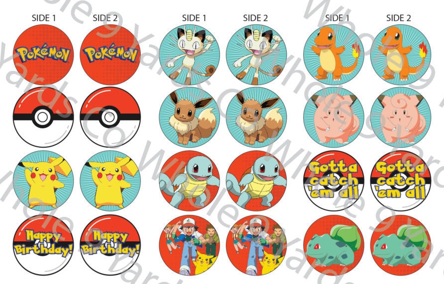 Pokemon Cupcake Toppers Printable 4855