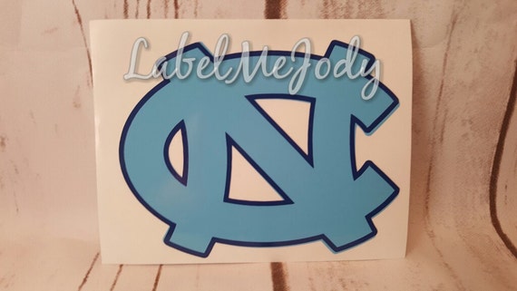 North Carolina Tar Heel Decal Yeti Cup Car Decal by LabelMeJody