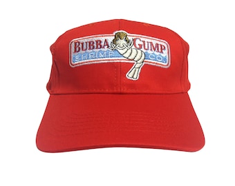 Bubba Gump Shrimp Co. Baseball Cap Just Like The Hat Forrest Gump Wears In The Movie 90s Costume Company Forest Run Running Boat Captain Red