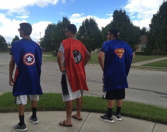 R2Ship! ADULT SUPERHERO Cape - superhero double-sided CAPE Party favors, costume or cosplay.