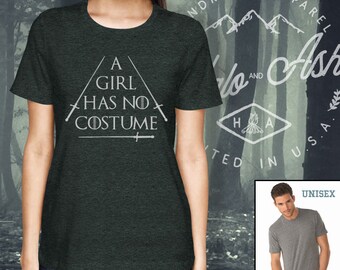 A Girl Has No Costume Shirt Funny Halloween T-Shirt Couples
