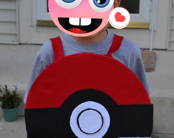 POKEMON POKEBALL COSTUME - Pokemon birthday, Pokemon party, Pokemon costume, Pokemon party decor, Pokeball costume, Pokeball party prop
