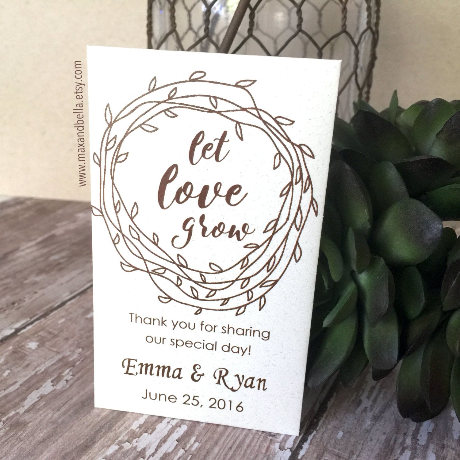 DIY Custom Seed Packets Sunflower Envelope