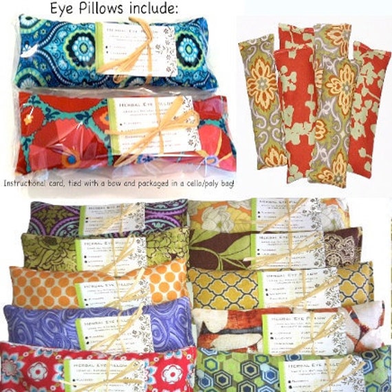 WHOLESALE 10 Eye Pillows Individually Packaged Natural