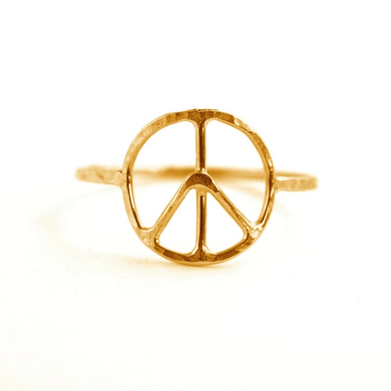 Peace Symbol Ring Peace Sign Jewelry