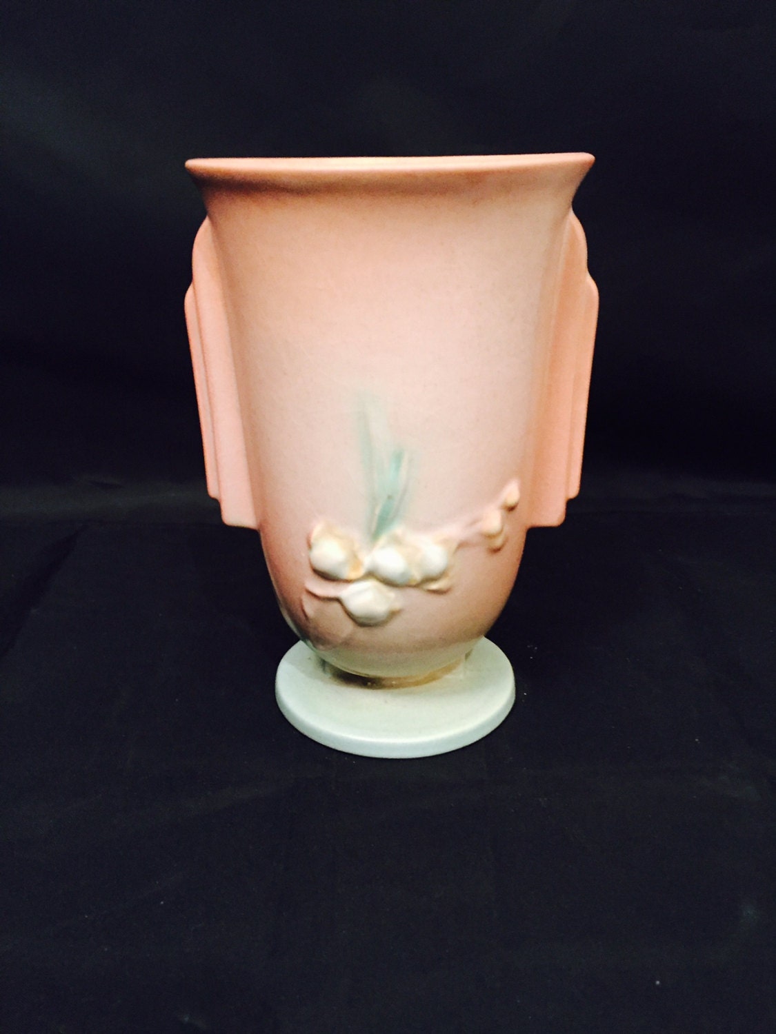 Roseville Pottery Ixia 6 Inch Vase Pink And Green Art Deco