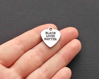 Black Lives Matter Stainless Steel Charm - Exclusive Line - Quantity Options - BFS1308