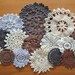 16 Neutral Tones Crochet Doilies, Hand Dyed Doilies for Decorating, Crafts, and Dream Catchers, 2.5 to 6 inch Doilies