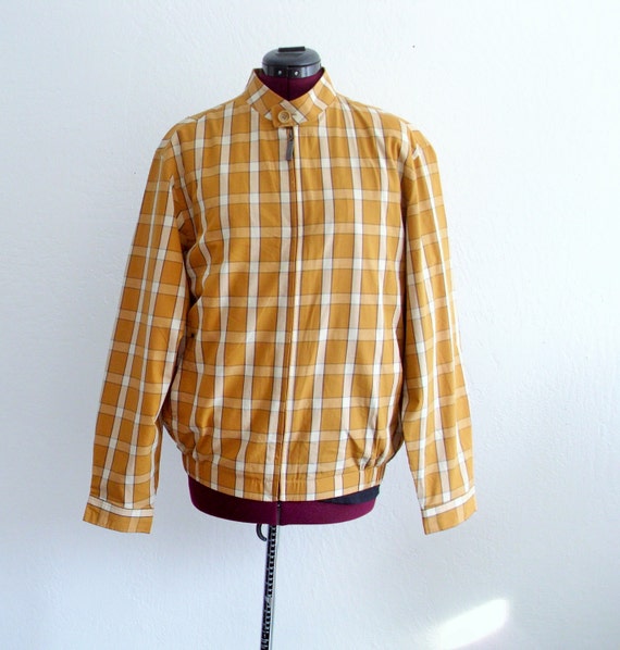Men's Vintage Plaid Bomber Jacket by KheGreen on Etsy