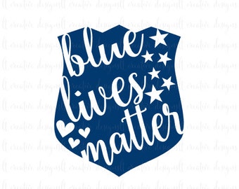 Blue Lives Matter SVG, Police Badge SVG, Police Support SVG, Svg files, Silhouette Files, Cricut Files, Eps Files