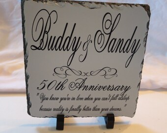 Anniversary Name Slate - Personalized Gift - Personalized Anniversary - Name Slate - Customized Name Slate - Name Gift - Anniversary Gift