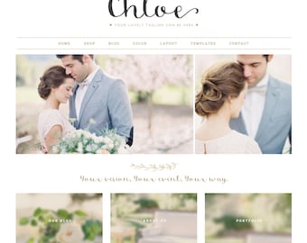 Wordpress Theme, Wordpress Ecommerce Theme Responsive Blog Theme Design "Chloe" - Genesis Website Theme