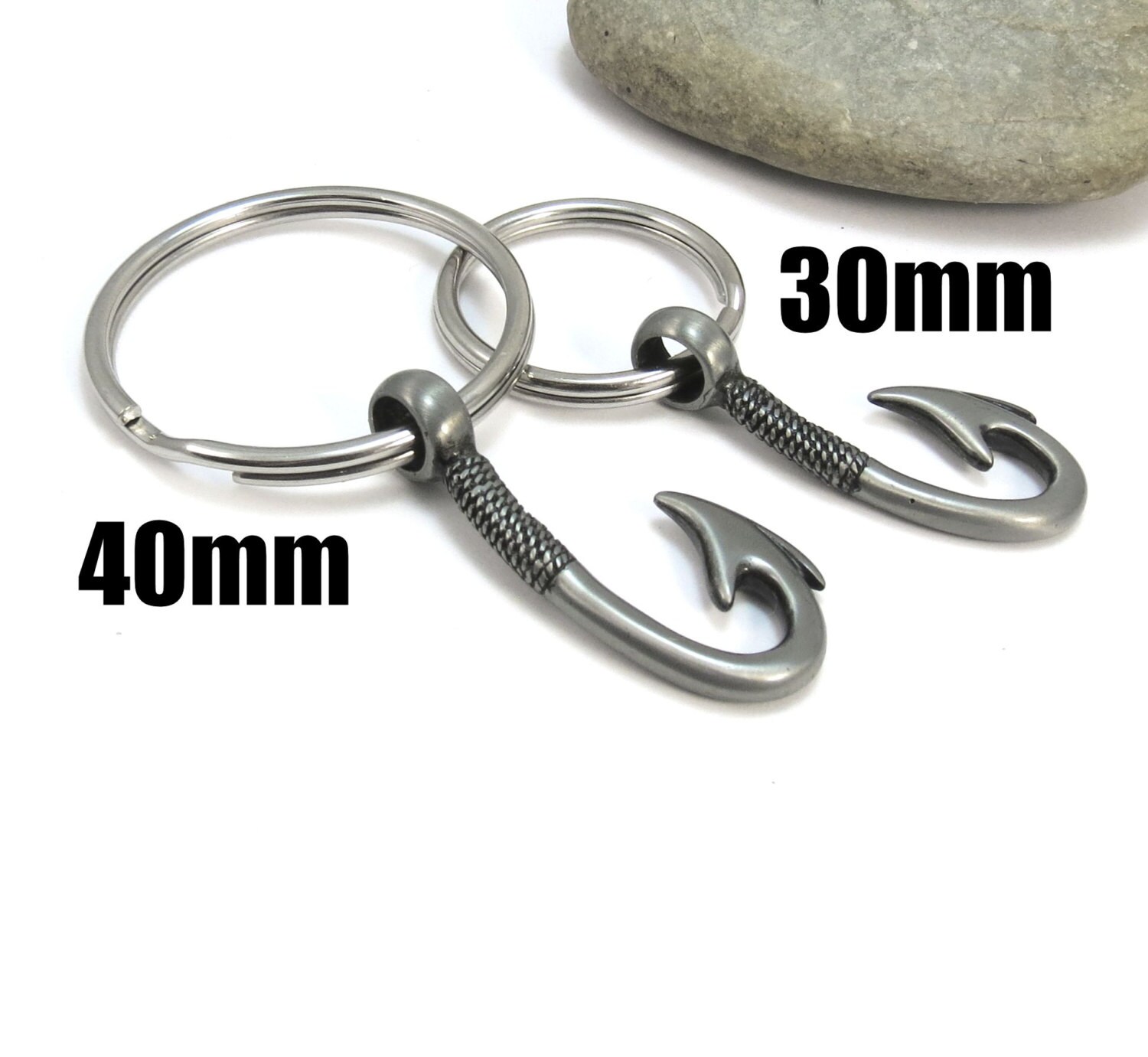 Fish Hook Keyring Fishing Keychain Men's Key Chain