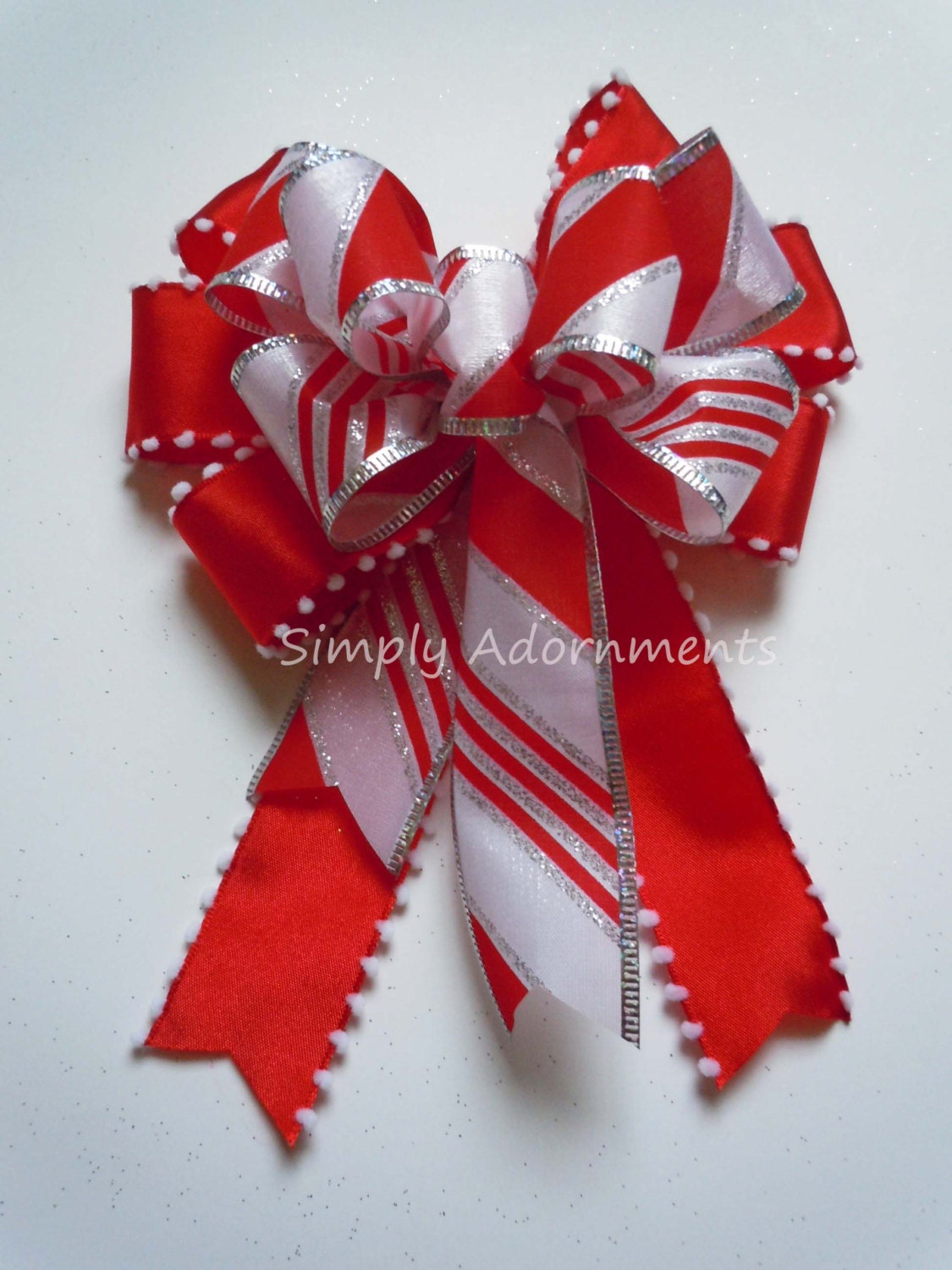 red white christmas ornament tree bows red white silver red white christmas ornament tree bows red white silver