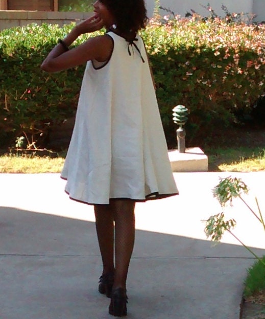 sleeveless linen swing dress