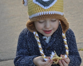 Crochet newborn, baby, toddler or kids "Rubble" Paw Patrol inspired hat