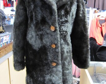 Unique black fur coat related items | Etsy
