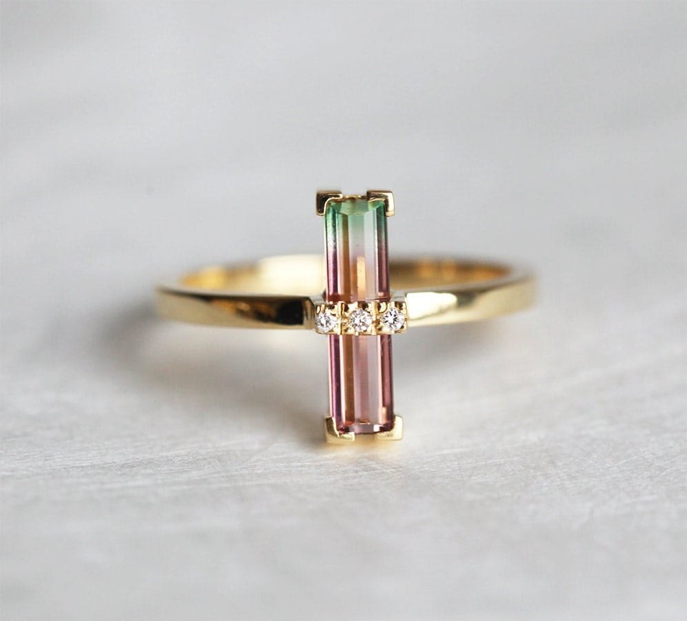 Resultado de imagen para tourmaline watermelon rings