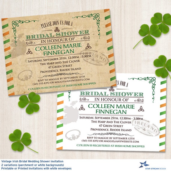 Irish Bridal Shower Invitations 7