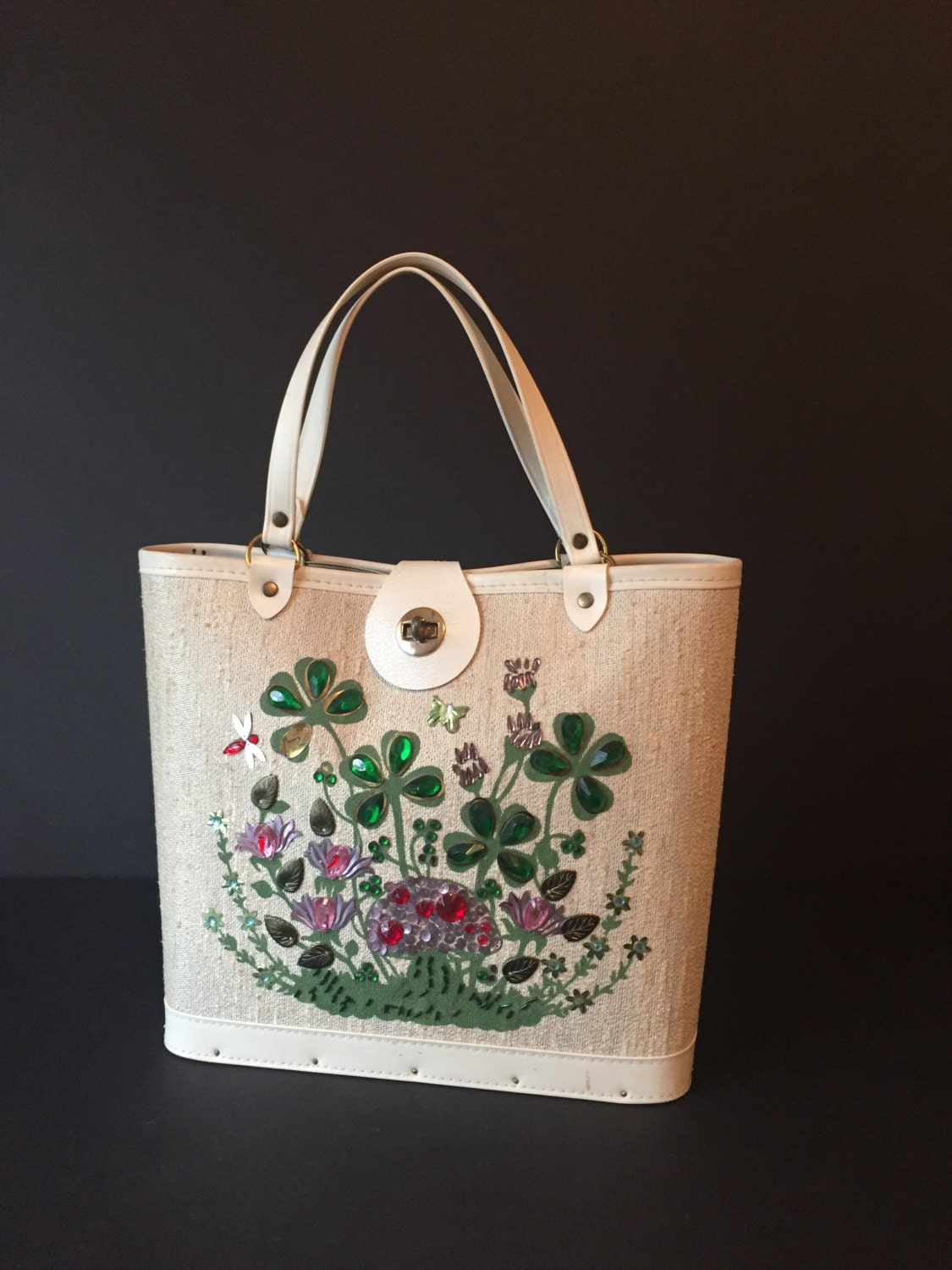 Vintage Jeweled Purse Enid Collins Inspired Purse Mid